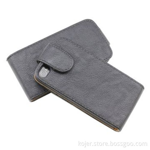 Leather Case for Apple's iPhone 4, with Magnetic Flap on Top, Made of PU, OEM Orders Welcomed